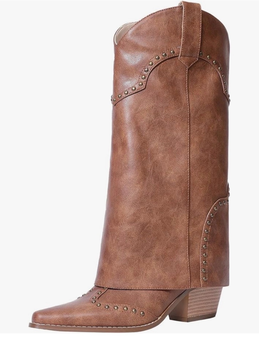Cowgirl/Cowboy Boots, studded, fold over